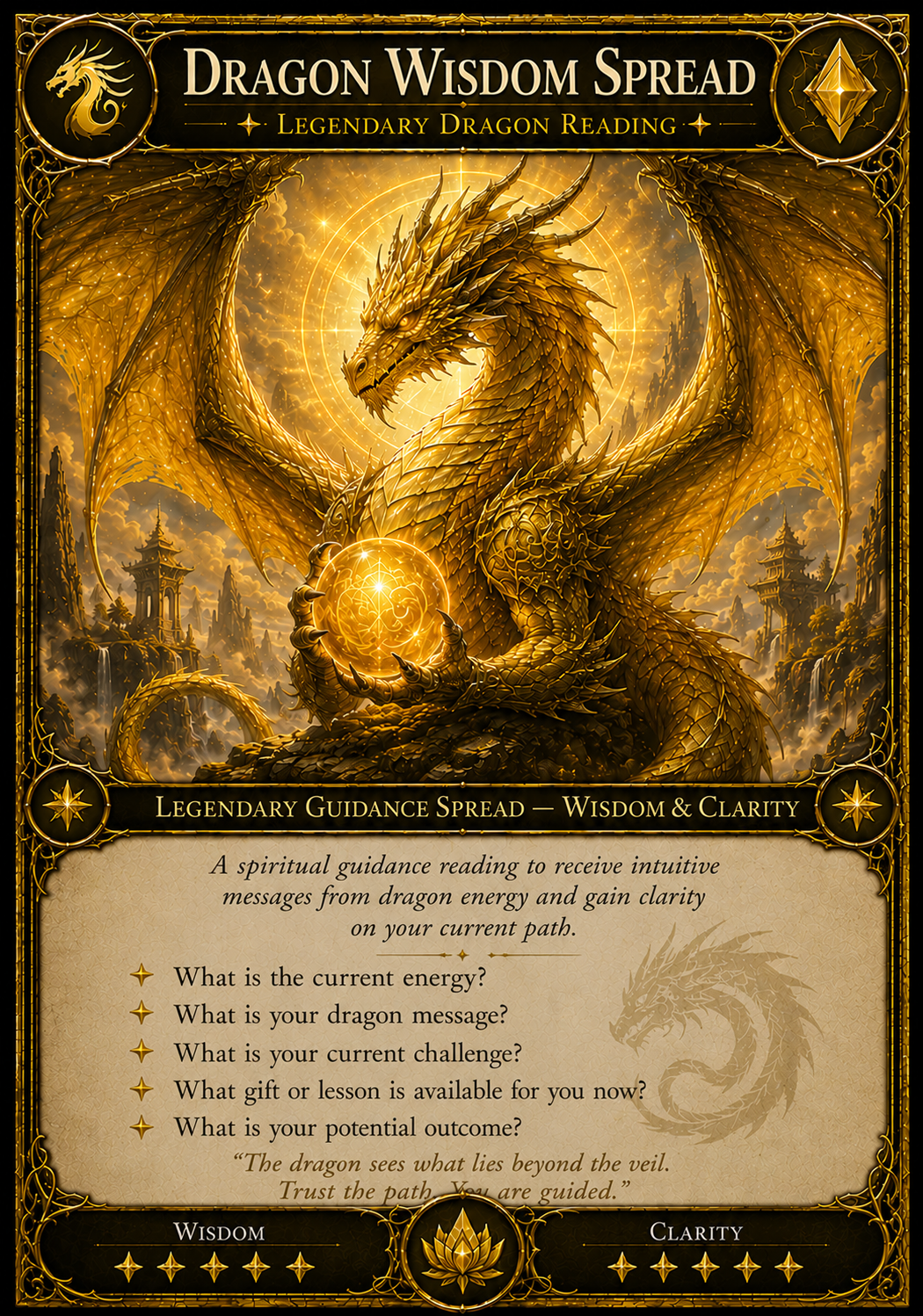 Dragon Wisdom tarot spread