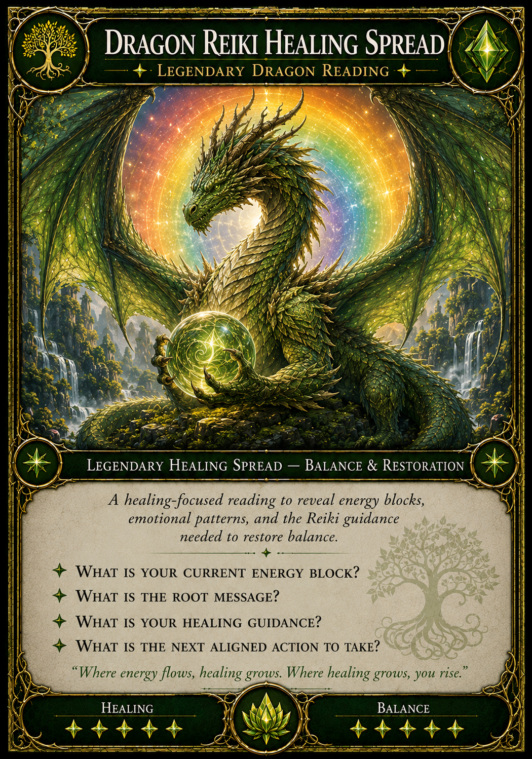 Dragon Reiki tarot spread