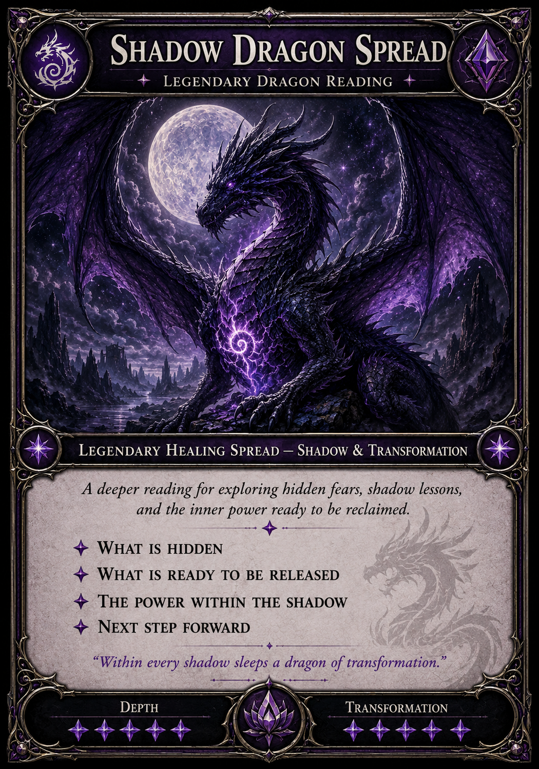 Shadow Dragon tarot spread